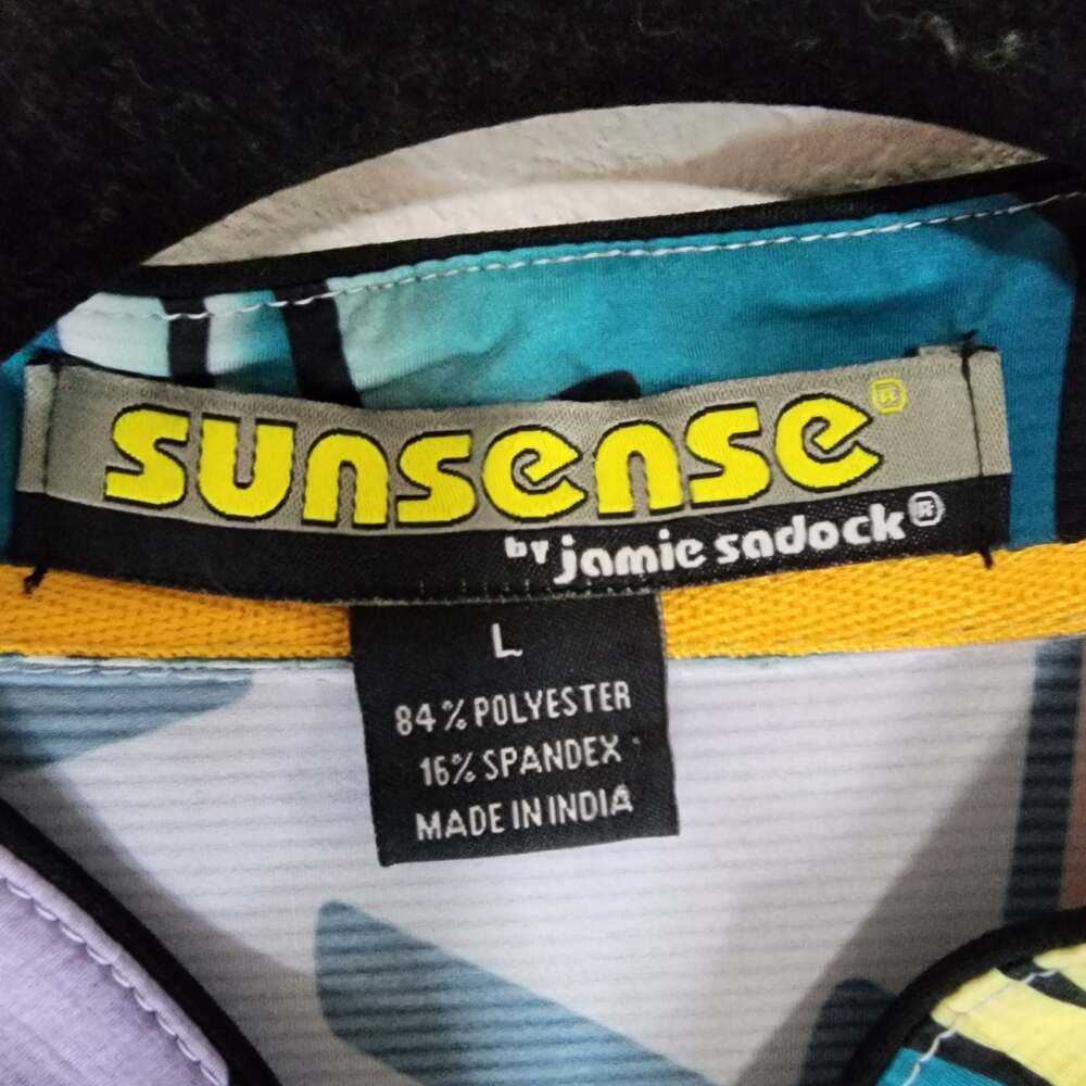 Jamie Sadock Sunsense Long Sleeve 1/4 Zip Mock Neck Golf Top Abstract Print - Picture 6 of 8